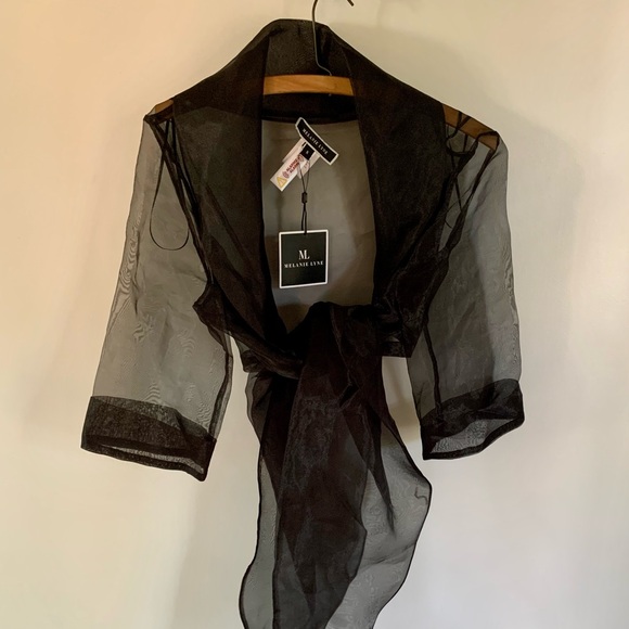 Transparent cute black top Mélanie Lyne Size 8 - Picture 2 of 7